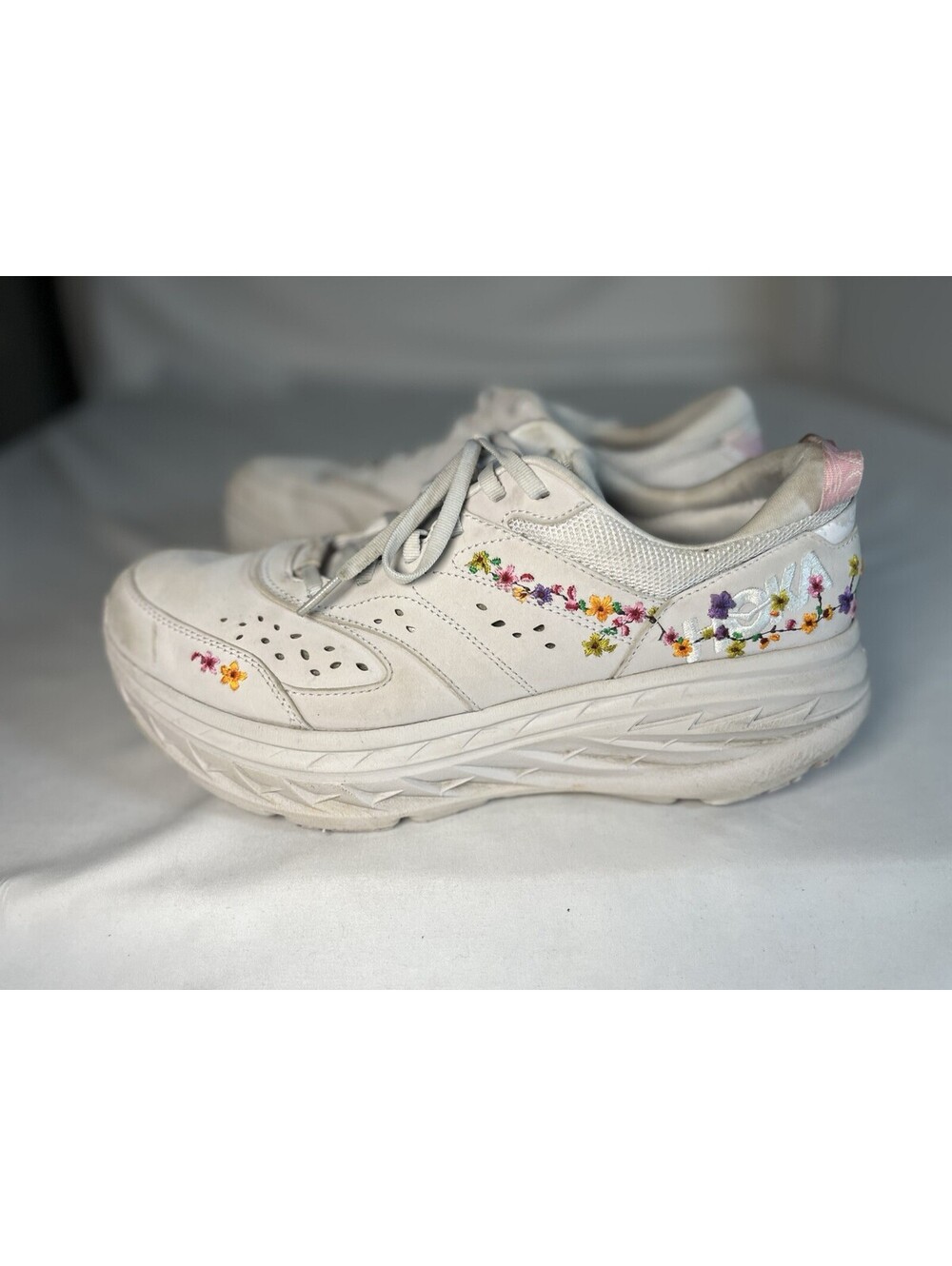 Hoka One One Bondi L Vibrant Bloom Nimbus Cloud Running Shoes - Picture 5 of 8